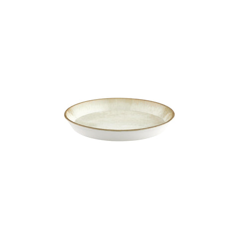 Smooth Ambience Yellow dia.9.75" h:2" 42 oz. Round Beige Vitrified Deep Plate (Set of 6)