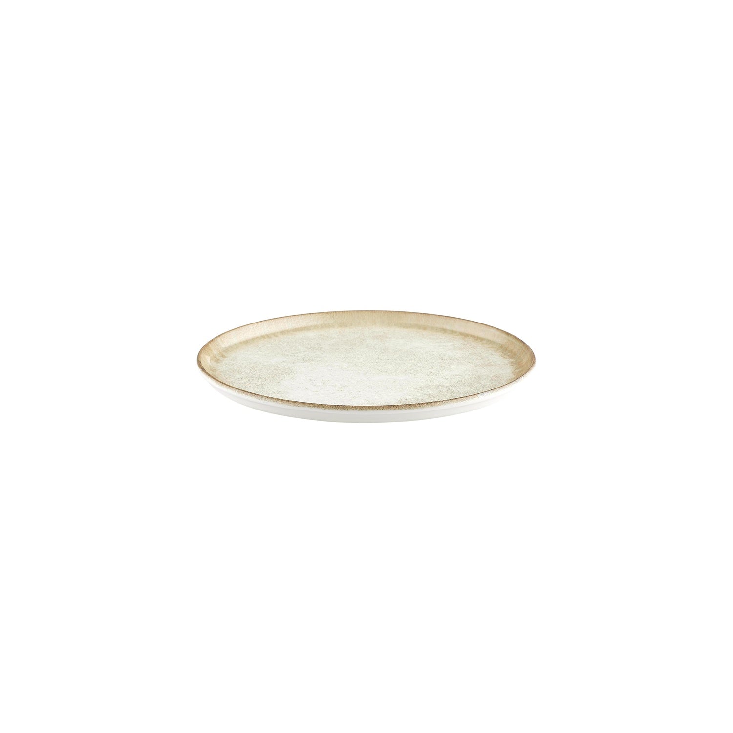 Smooth Ambience Yellow dia.9.75" Round Beige Vitrified Plate (Set of 4)