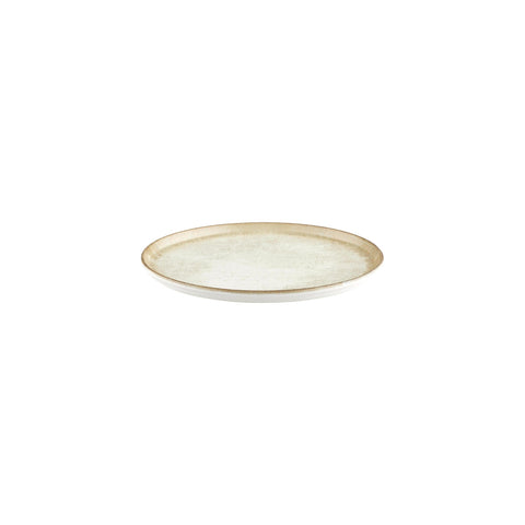 Smooth Ambience Yellow dia.9.75" Round Beige Vitrified Plate (Set of 4)