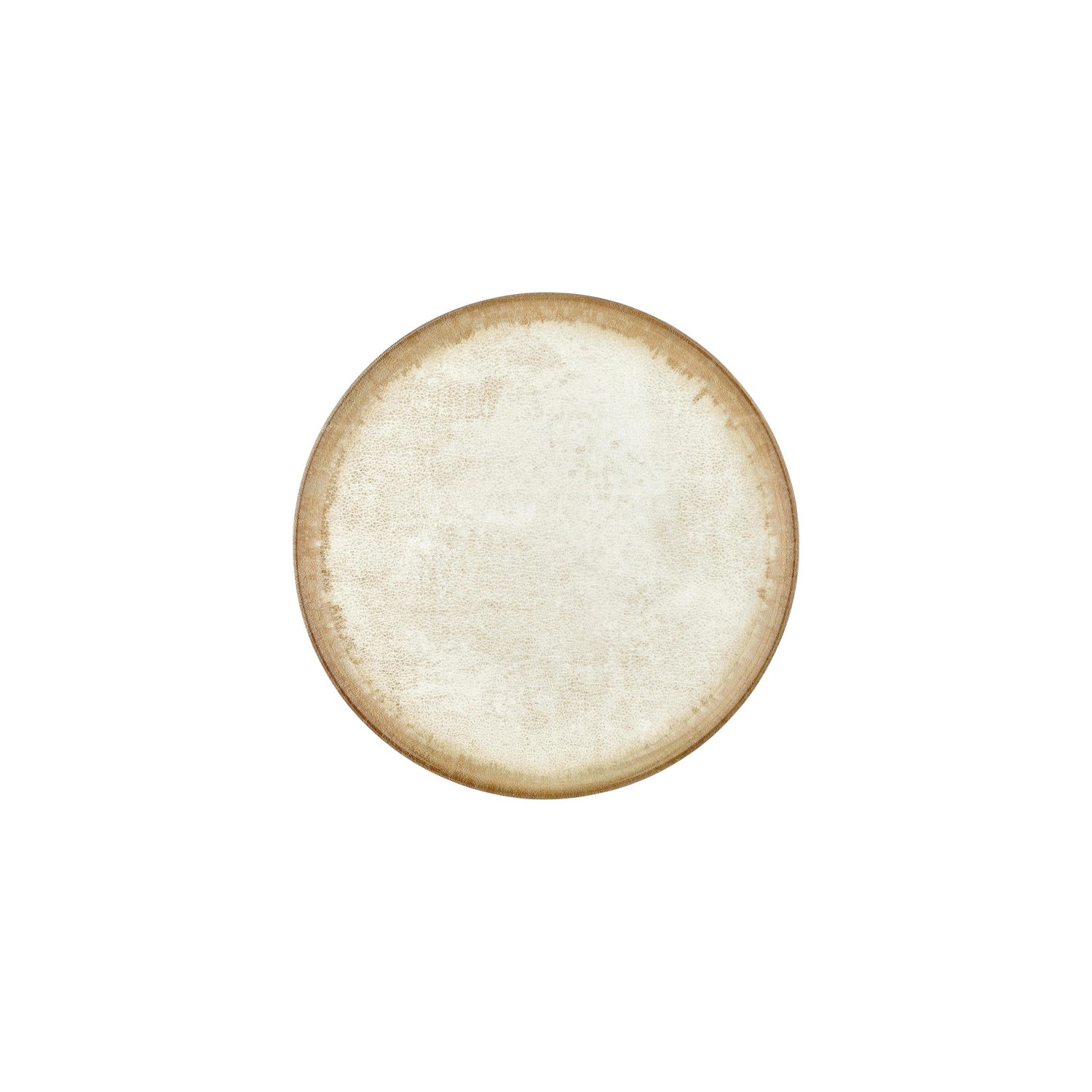 Smooth Ambience Yellow dia.9.75" Round Beige Vitrified Plate (Set of 4)