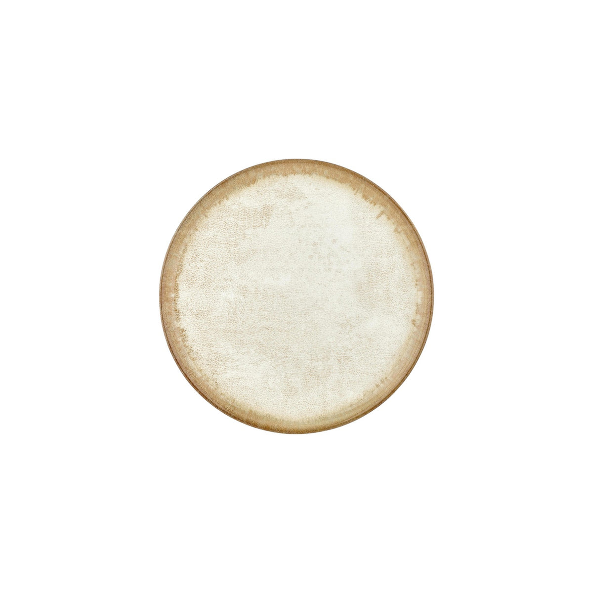 Smooth Ambience Yellow dia.9.75" Round Beige Vitrified Plate (Set of 4)