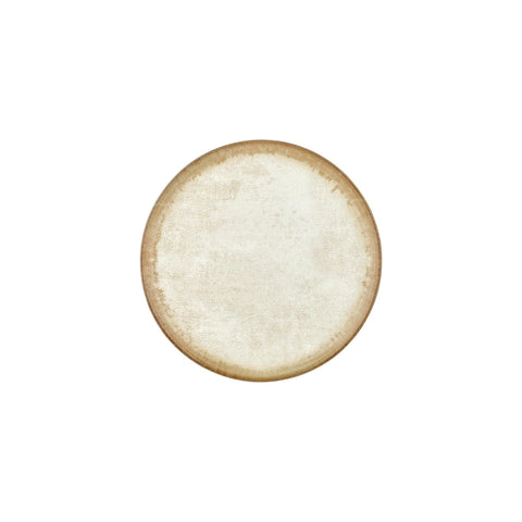 Smooth Ambience Yellow dia.9.75" Round Beige Vitrified Plate (Set of 4)