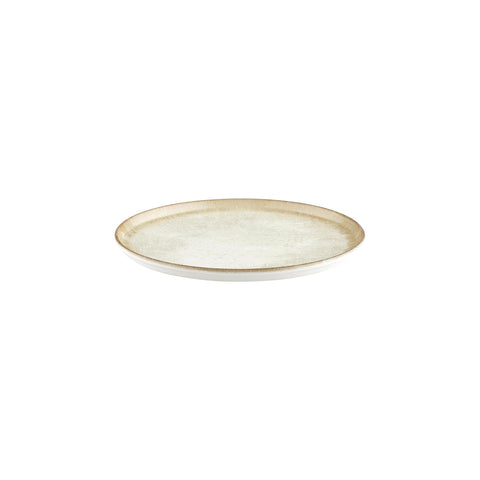Smooth Ambience Yellow dia.11" Round Beige Vitrified Plate (Set of 4)