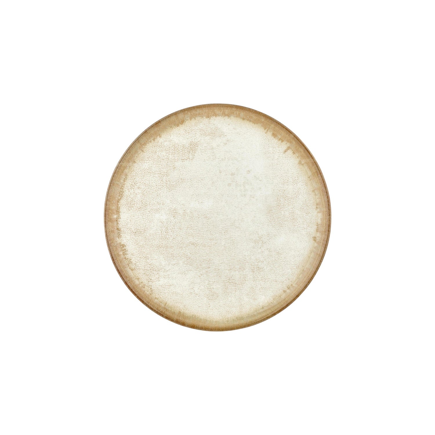 Smooth Ambience Yellow dia.11" Round Beige Vitrified Plate (Set of 4)