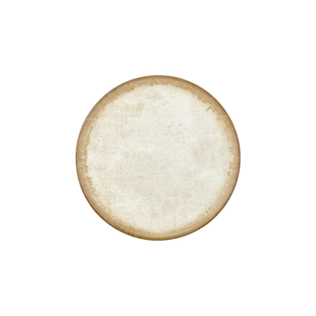 Smooth Ambience Yellow dia.11" Round Beige Vitrified Plate (Set of 4)