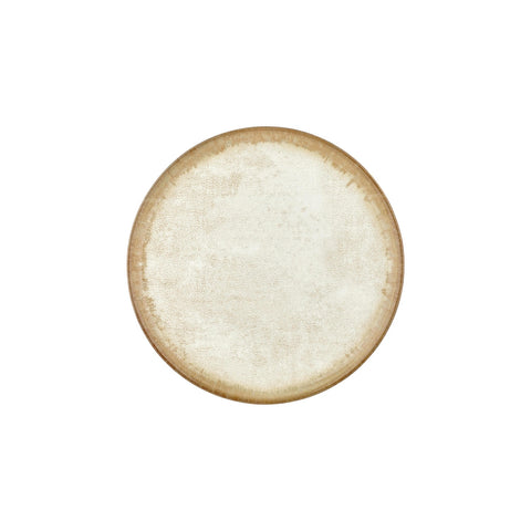 Smooth Ambience Yellow dia.11" Round Beige Vitrified Plate (Set of 4)