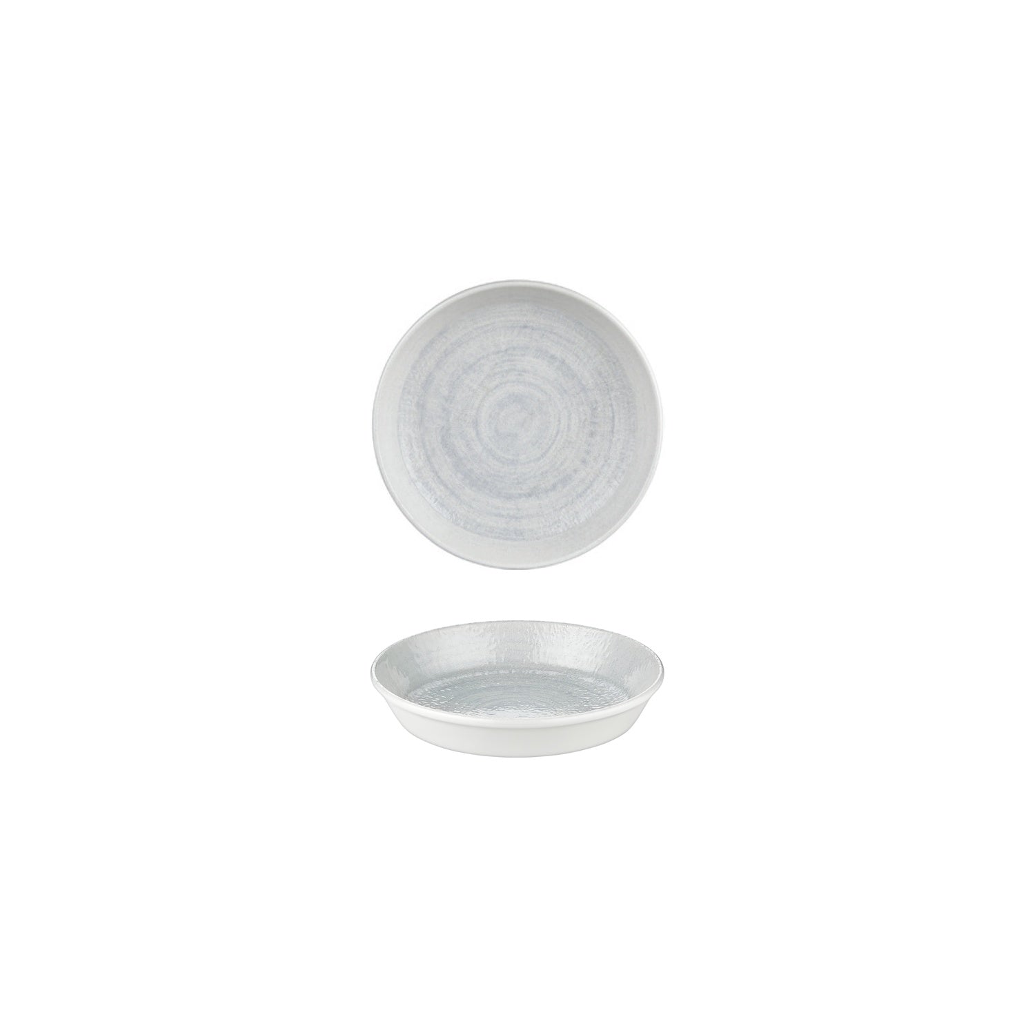 Froid dia.4" h:1" 3 oz. Round Gray Vitrified Deep Plate (Set of 4)