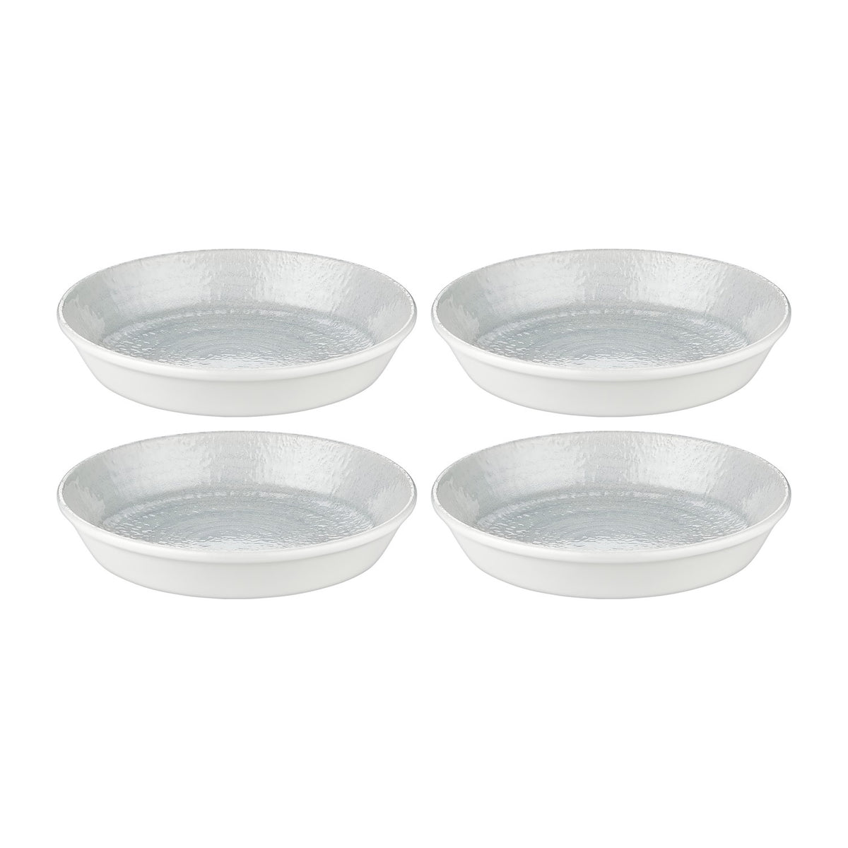 Froid dia.4" h:1" 3 oz. Round Gray Vitrified Deep Plate (Set of 4)