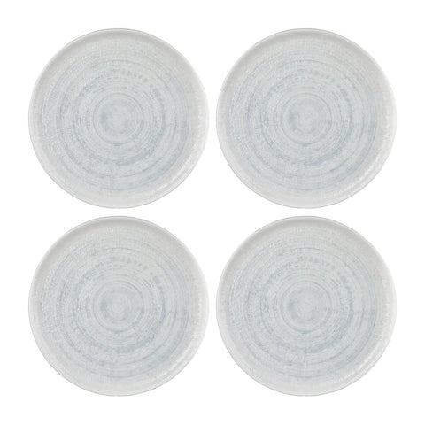 Froid dia.11" Round Gray Vitrified Plate (Set of 4)