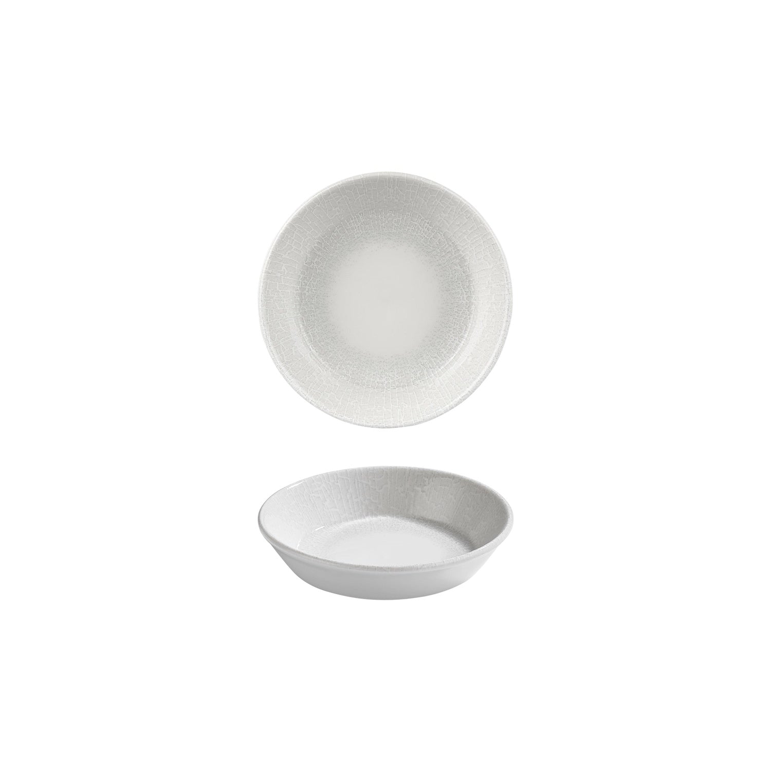 Illusion dia.5" h:1.25" 7 oz. Round Blue Vitrified Deep Plate (Set of 4)