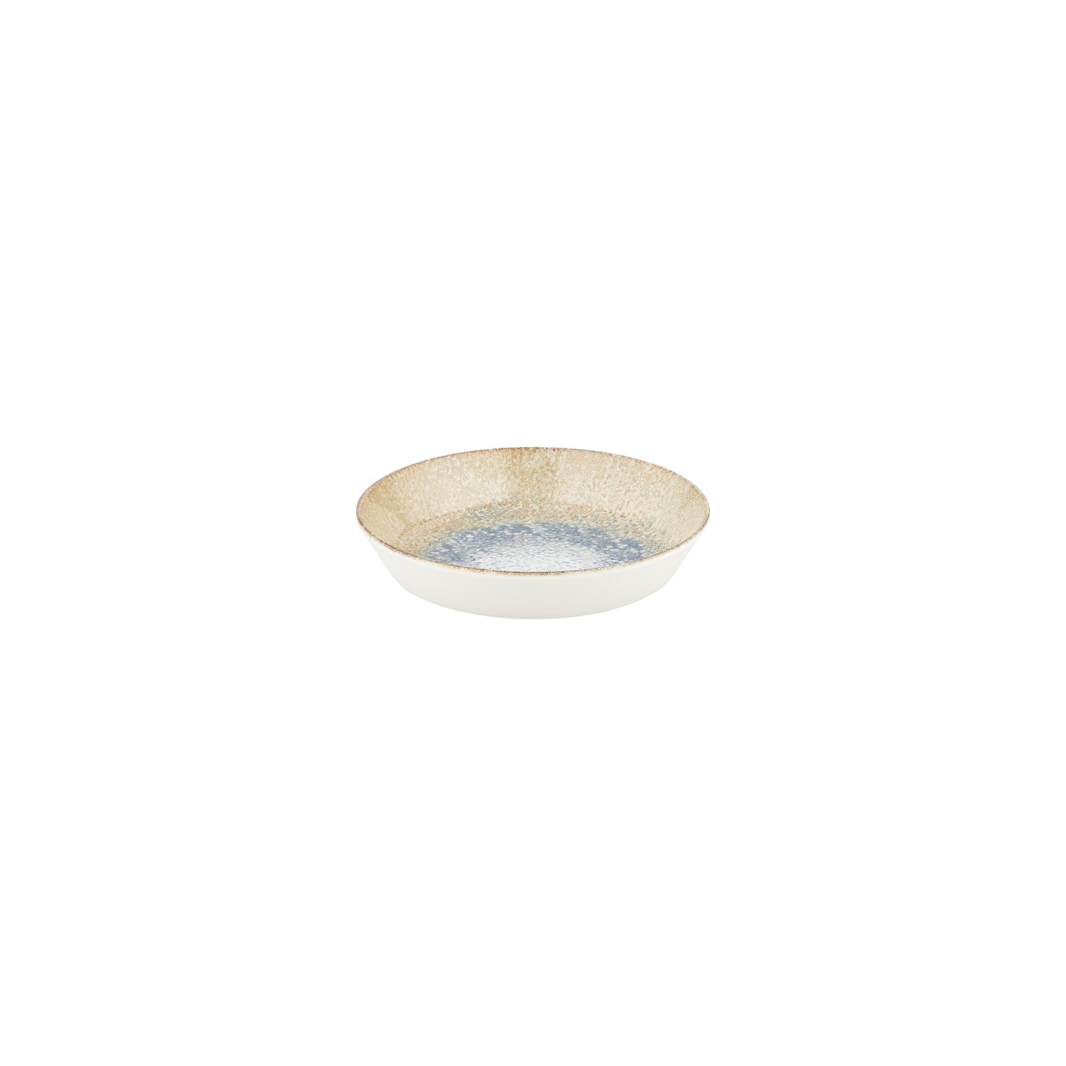 Smooth Reaction dia.5.75" h:1.25" 9 oz. Round Yellow Vitrified Deep Plate (Set of 4)