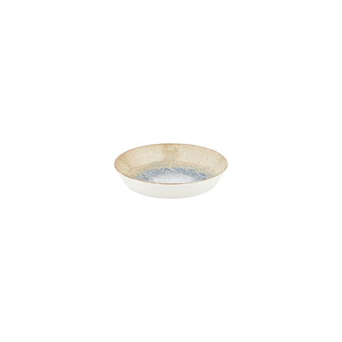 Smooth Reaction dia.5.75" h:1.25" 9 oz. Round Yellow Vitrified Deep Plate (Set of 4)