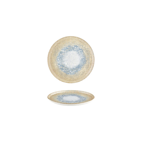 Smooth Reaction dia.6.25" Round Yellow Vitrified Plate (Set of 4)