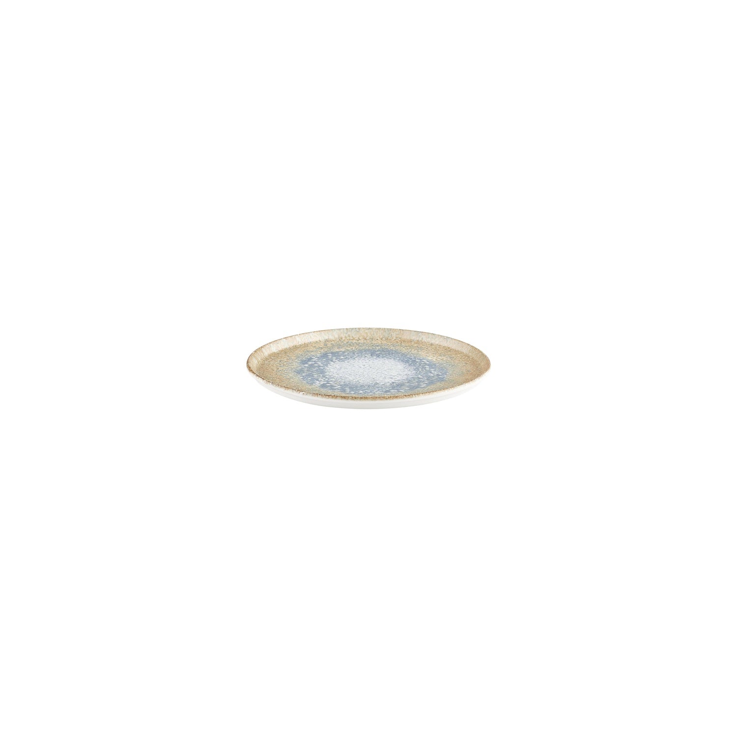 Smooth Reaction dia.6.25" Round Yellow Vitrified Plate (Set of 4)