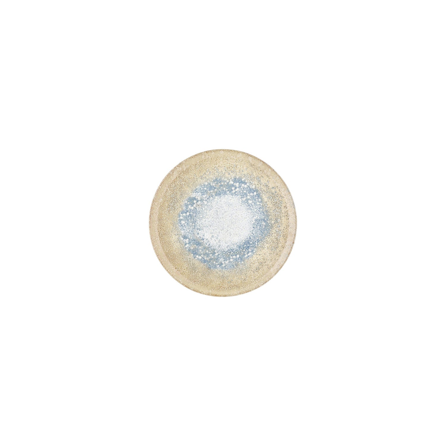 Smooth Reaction dia.6.25" Round Yellow Vitrified Plate (Set of 4)