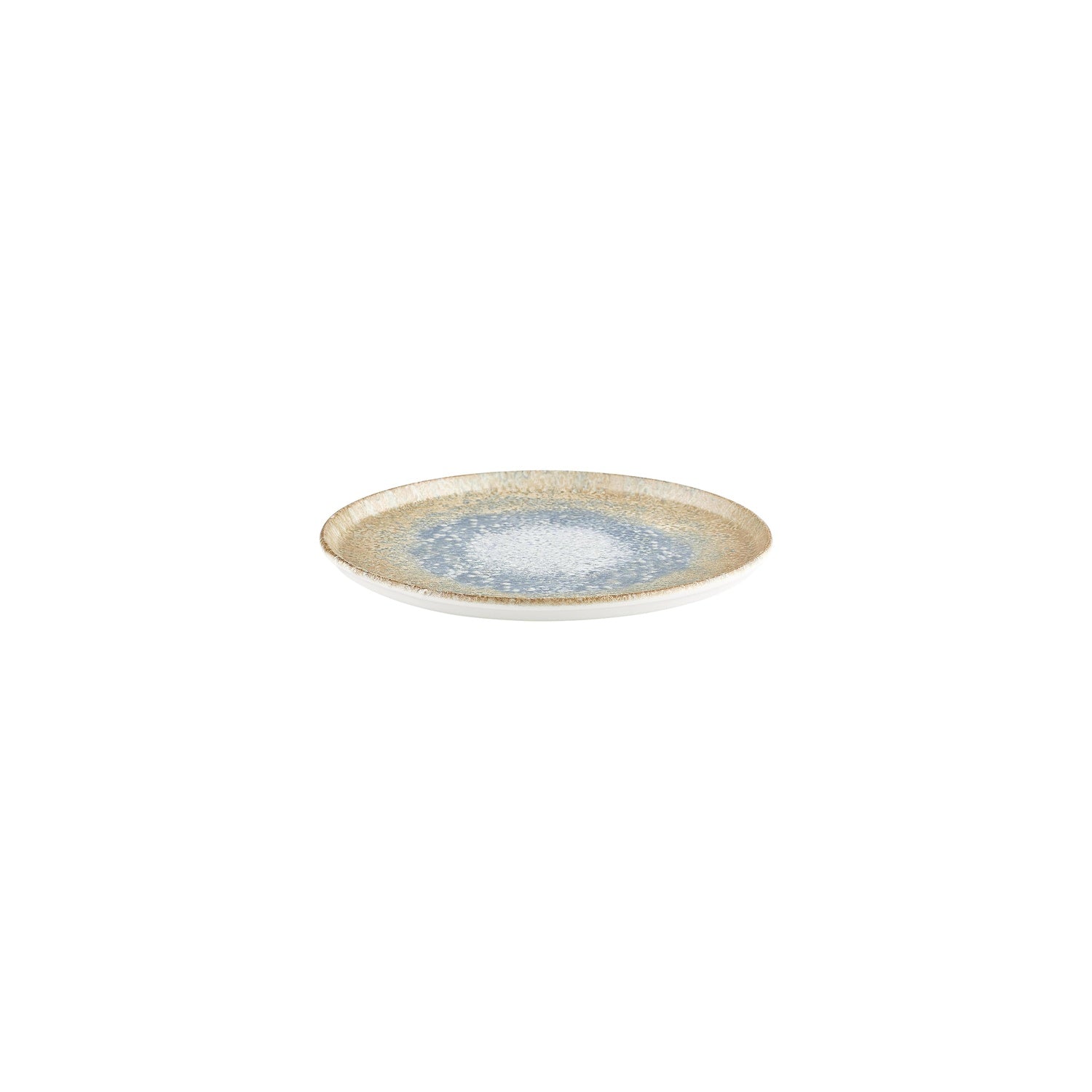 Smooth Reaction dia.8.75" Round Yellow Vitrified Plate (Set of 4)