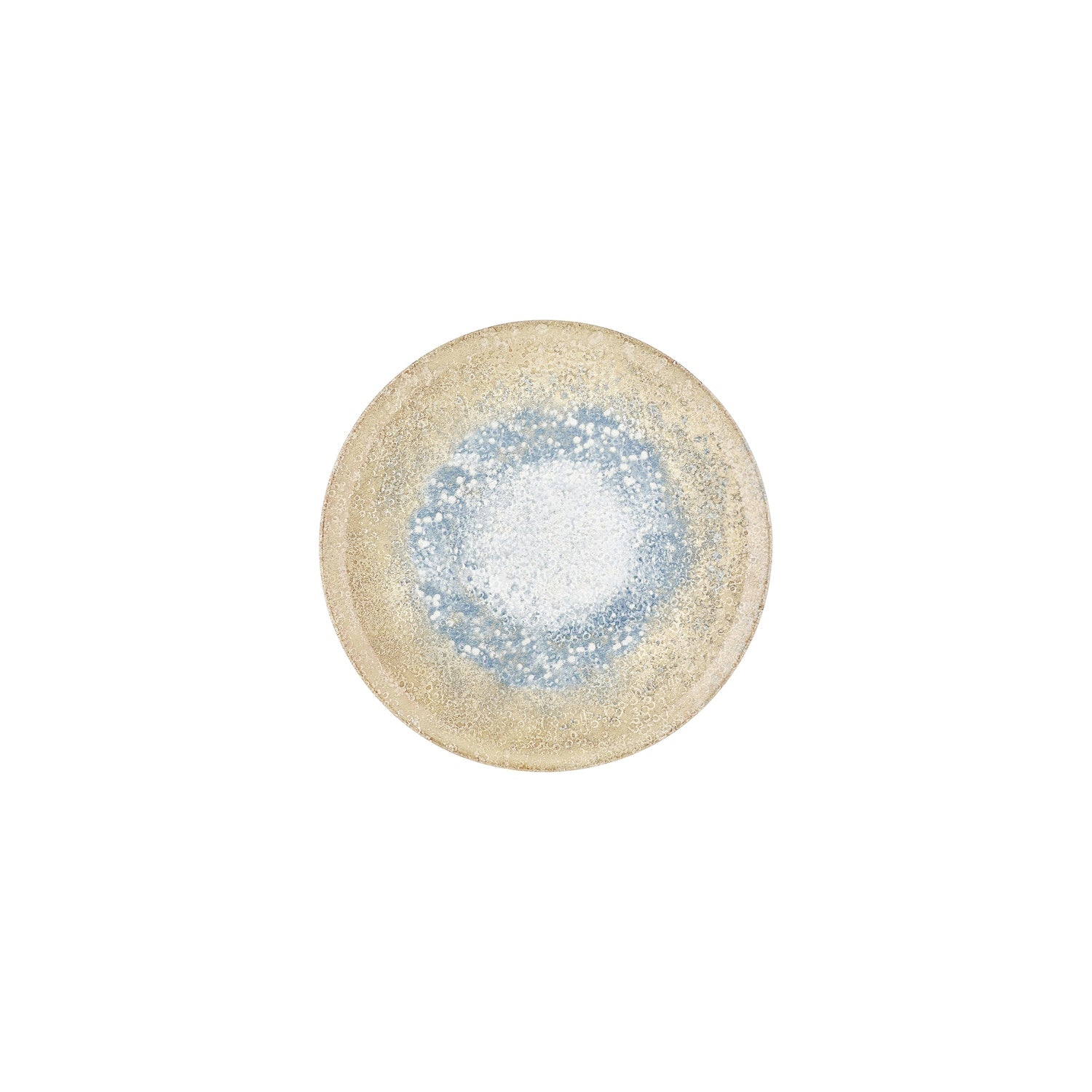 Smooth Reaction dia.8.75" Round Yellow Vitrified Plate (Set of 4)