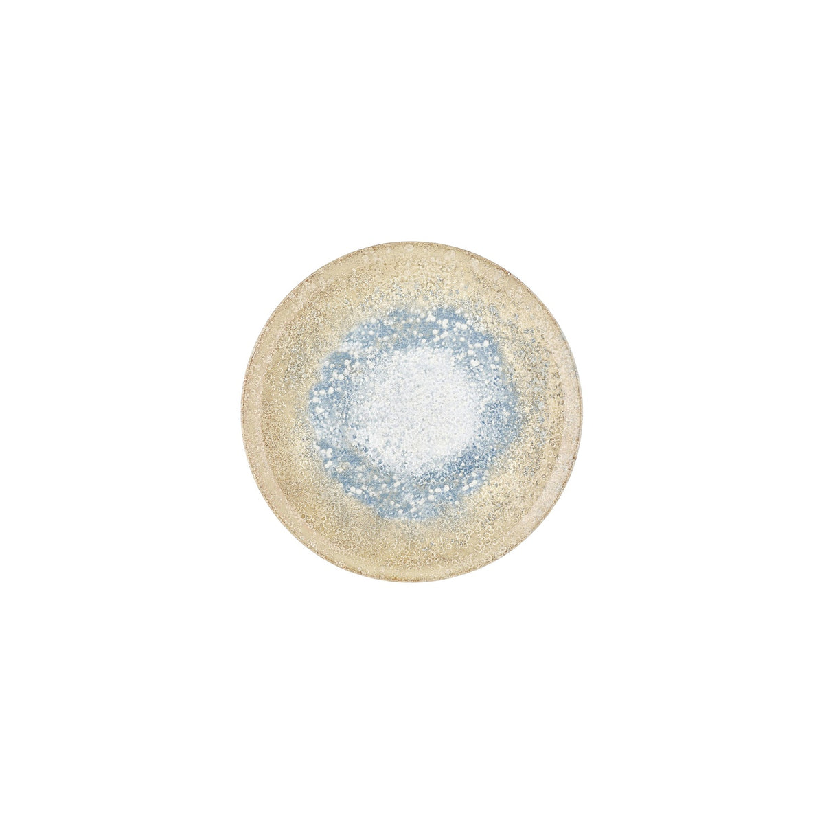Smooth Reaction dia.8.75" Round Yellow Vitrified Plate (Set of 4)