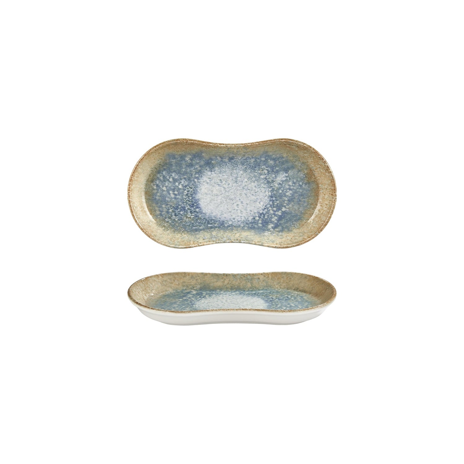 Smooth Reaction 9.5" x 5.5" x h:1" Oval Yellow Vitrified Platter (1 each)