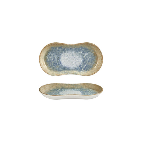 Smooth Reaction 9.5" x 5.5" x h:1" Oval Yellow Vitrified Platter (1 each)