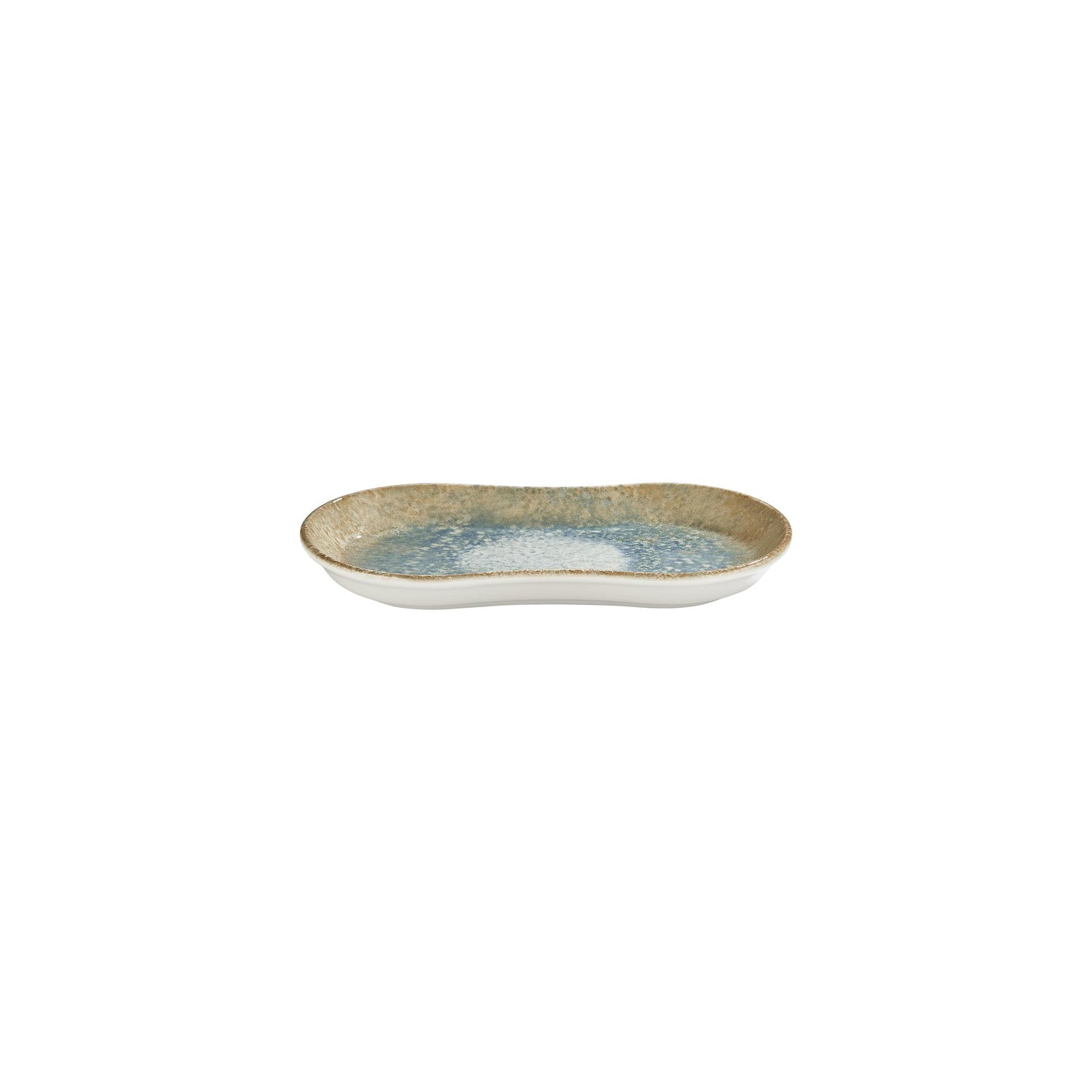 Smooth Reaction 9.5" x 5.5" x h:1" Oval Yellow Vitrified Platter (1 each)