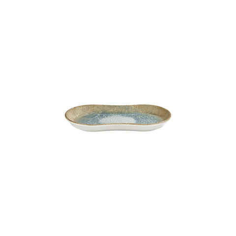 Smooth Reaction 9.5" x 5.5" x h:1" Oval Yellow Vitrified Platter (1 each)