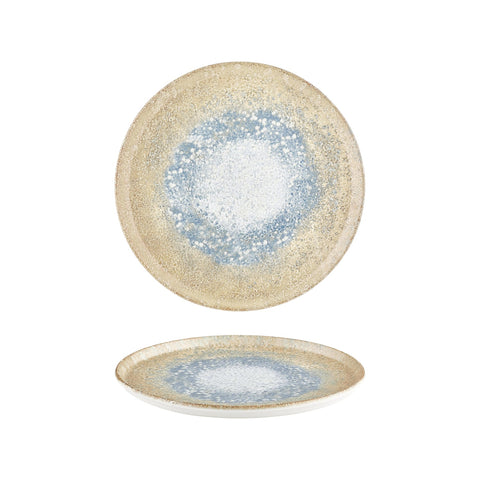 Smooth Reaction dia.11" Round Yellow Vitrified Plate (Set of 4)