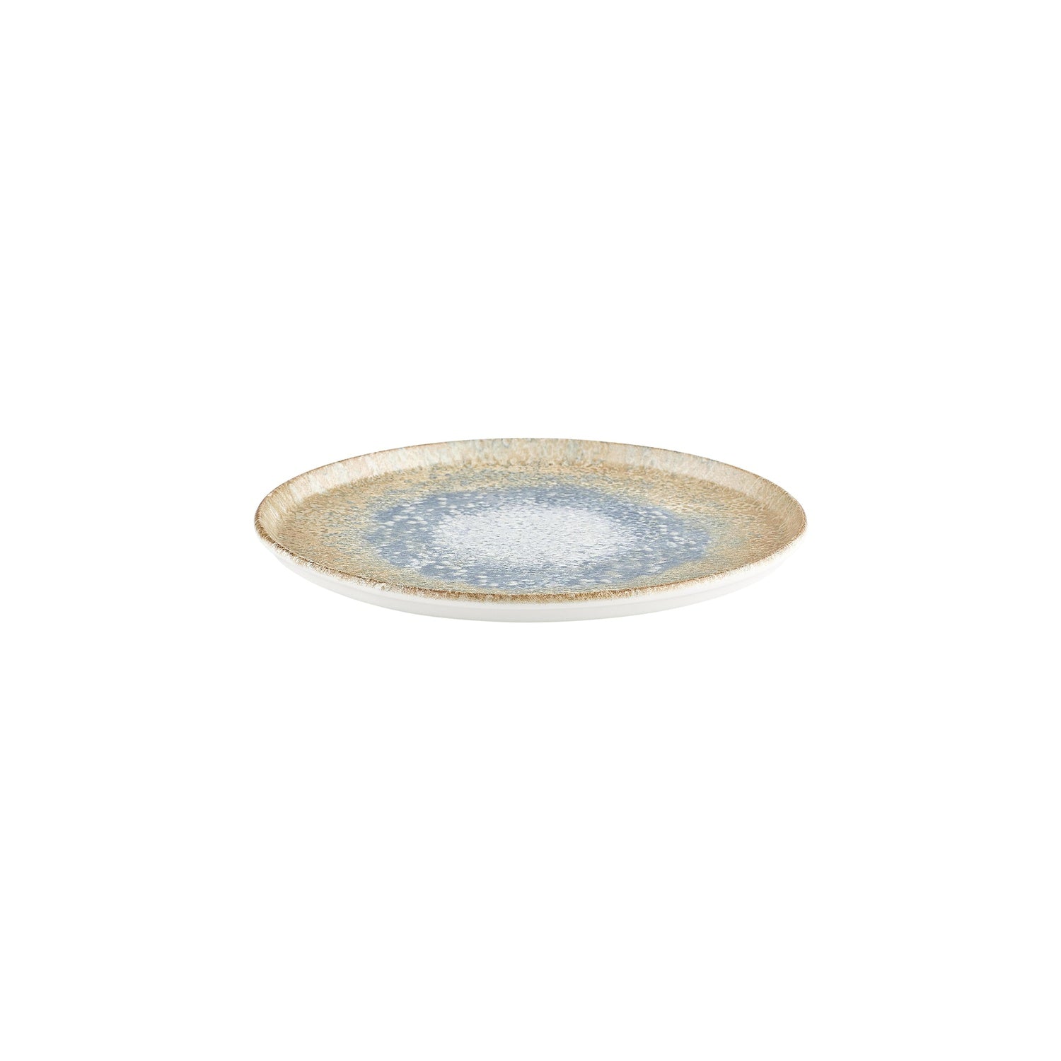 Smooth Reaction dia.11" Round Yellow Vitrified Plate (Set of 4)