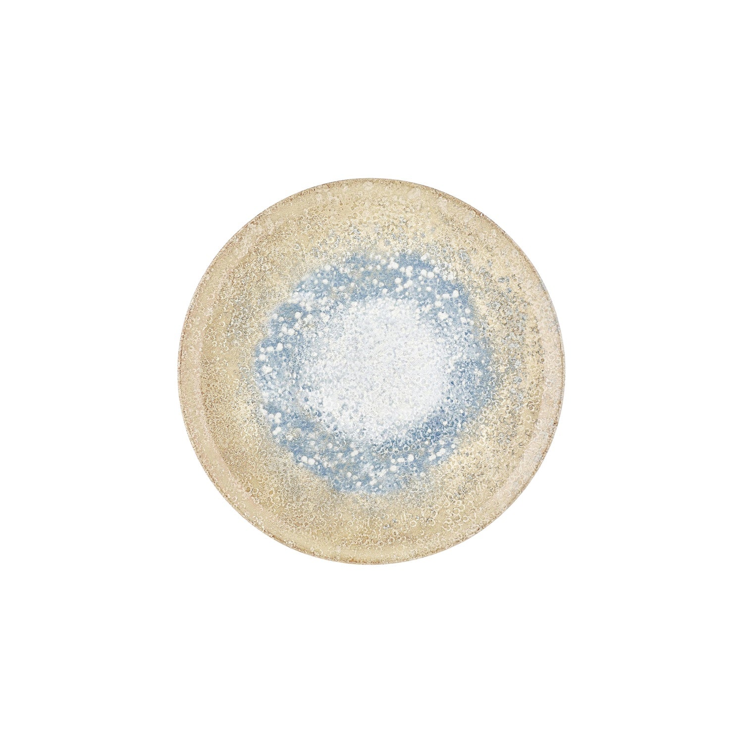Smooth Reaction dia.11" Round Yellow Vitrified Plate (Set of 4)