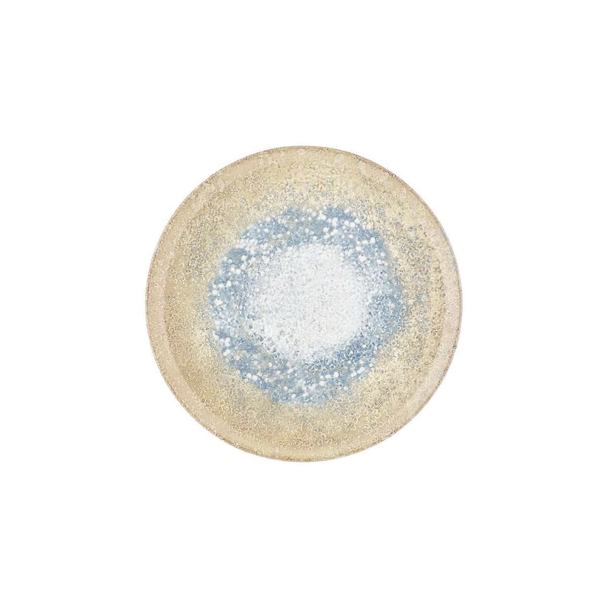 Smooth Reaction dia.11" Round Yellow Vitrified Plate (Set of 4)
