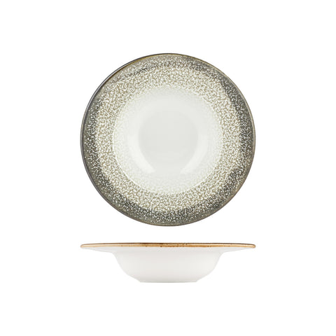 Spazio dia.11" h:2.25" 16 oz. Round Decorated Vitrified Deep Plate (Set of 6)