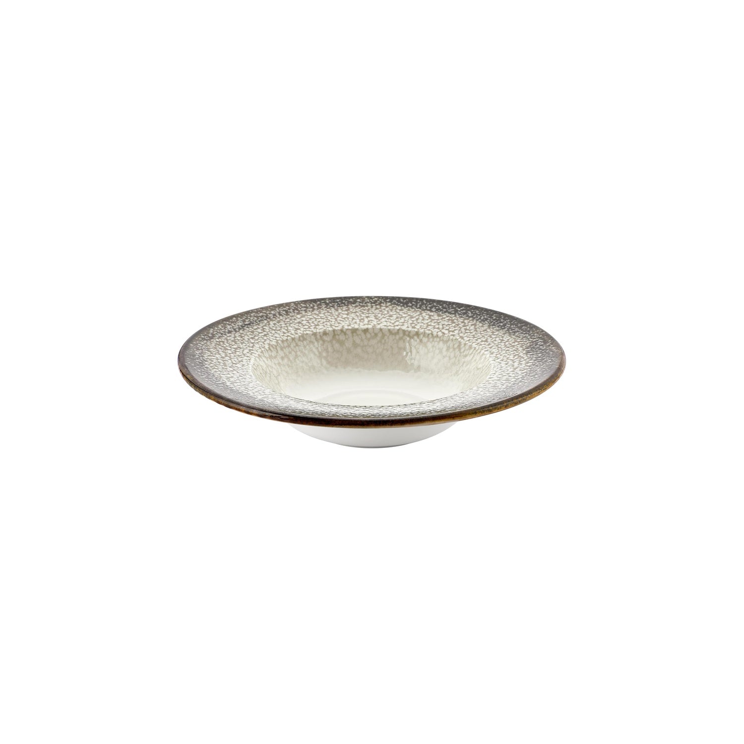 Spazio dia.11" h:2.25" 16 oz. Round Decorated Vitrified Deep Plate (Set of 6)