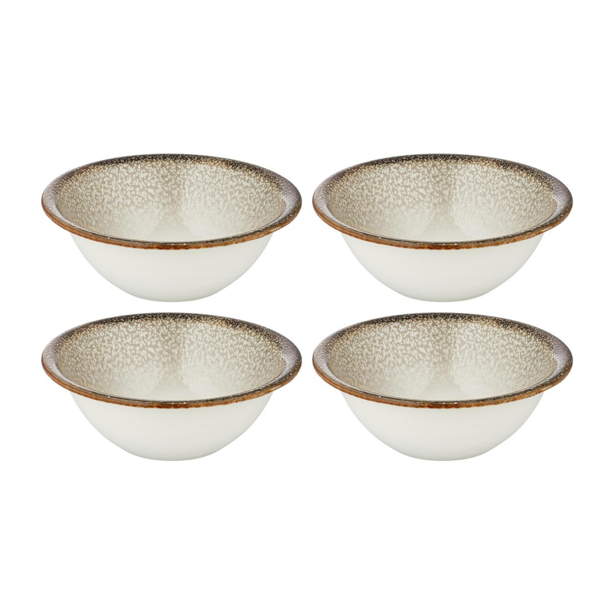 Spazio dia.6.25" h:2.25" 17 oz. Round Decorated Vitrified Bowl (Set of 4)