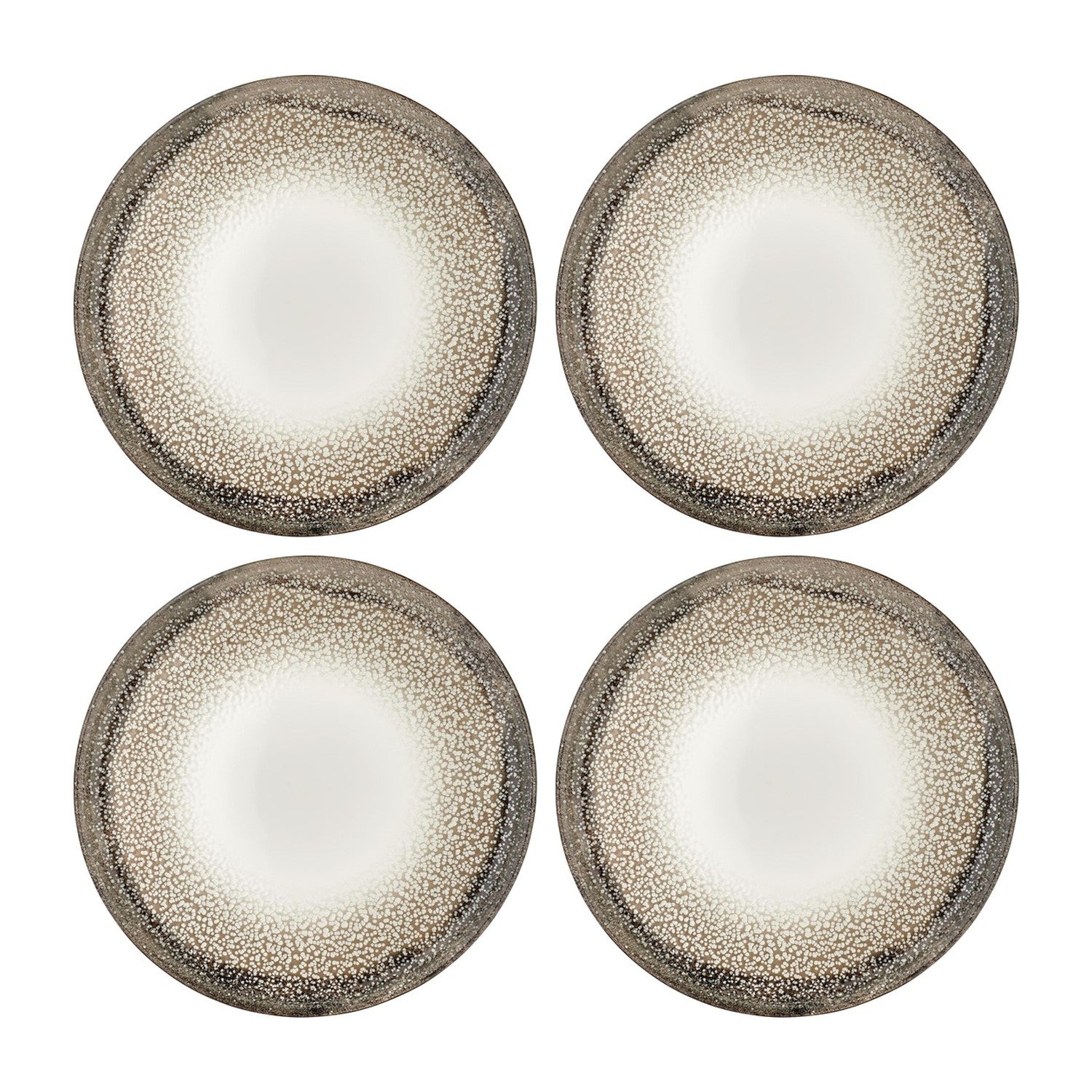 Spazio dia.7.5" Round Decorated Vitrified Plate (Set of 4)