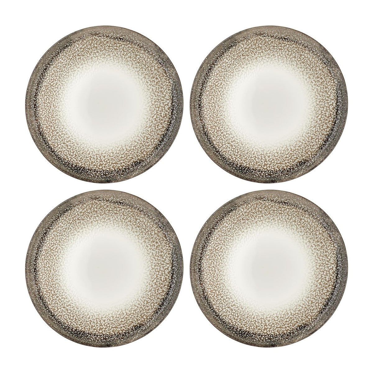 Spazio dia.7.5" Round Decorated Vitrified Plate (Set of 4)
