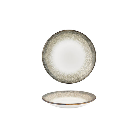 Spazio dia.8.25" h:0" 17 oz. Round Decorated Vitrified Deep Plate (Set of 4)