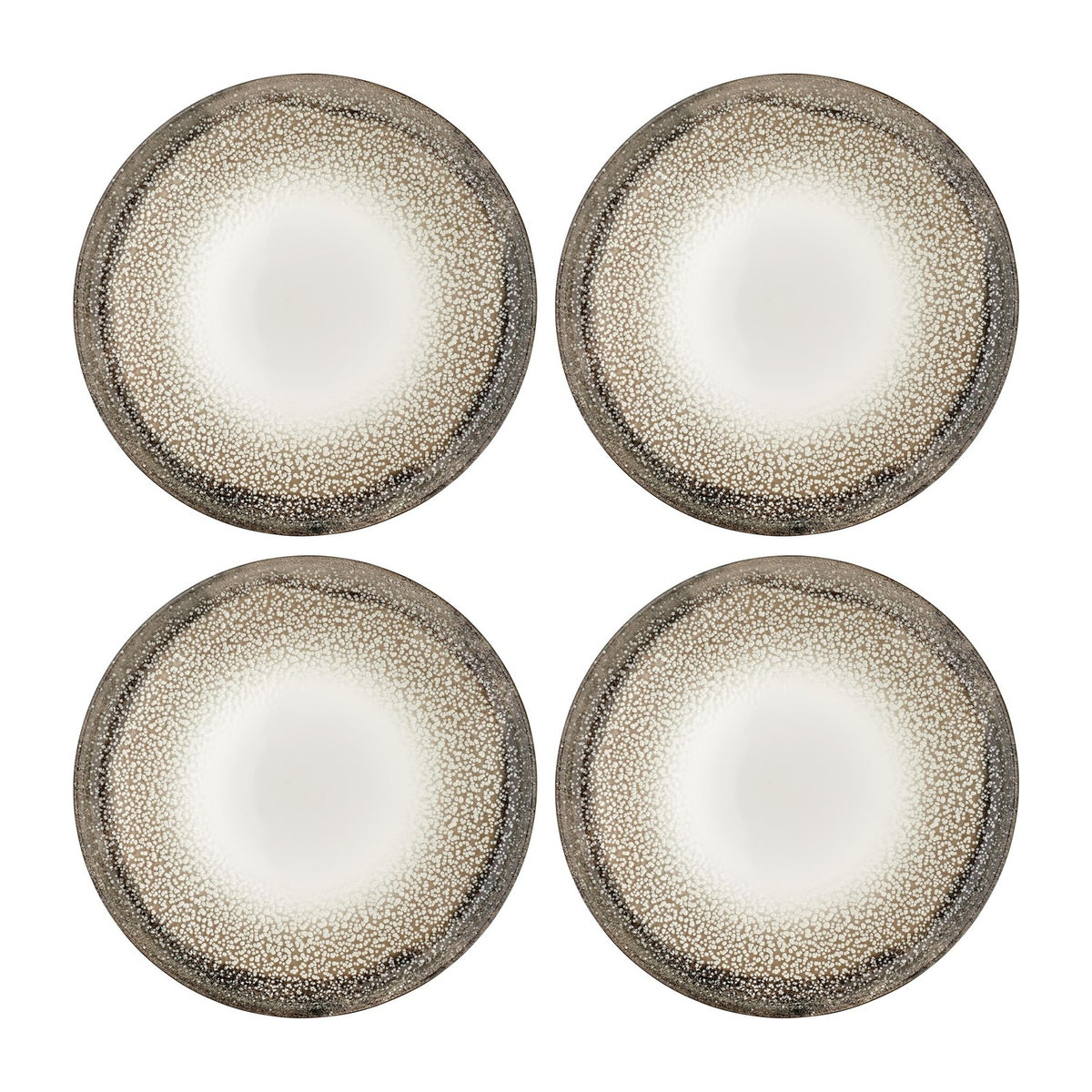 Spazio dia.9.75" Round Decorated Vitrified Plate (Set of 4)
