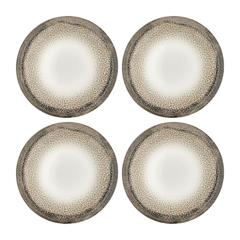 Spazio dia.9.75" Round Decorated Vitrified Plate (Set of 4)