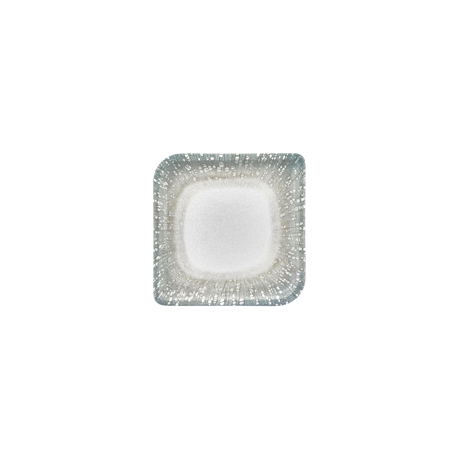 Vista 6" x 6" Square Green Vitrified Plate (Set of 4)