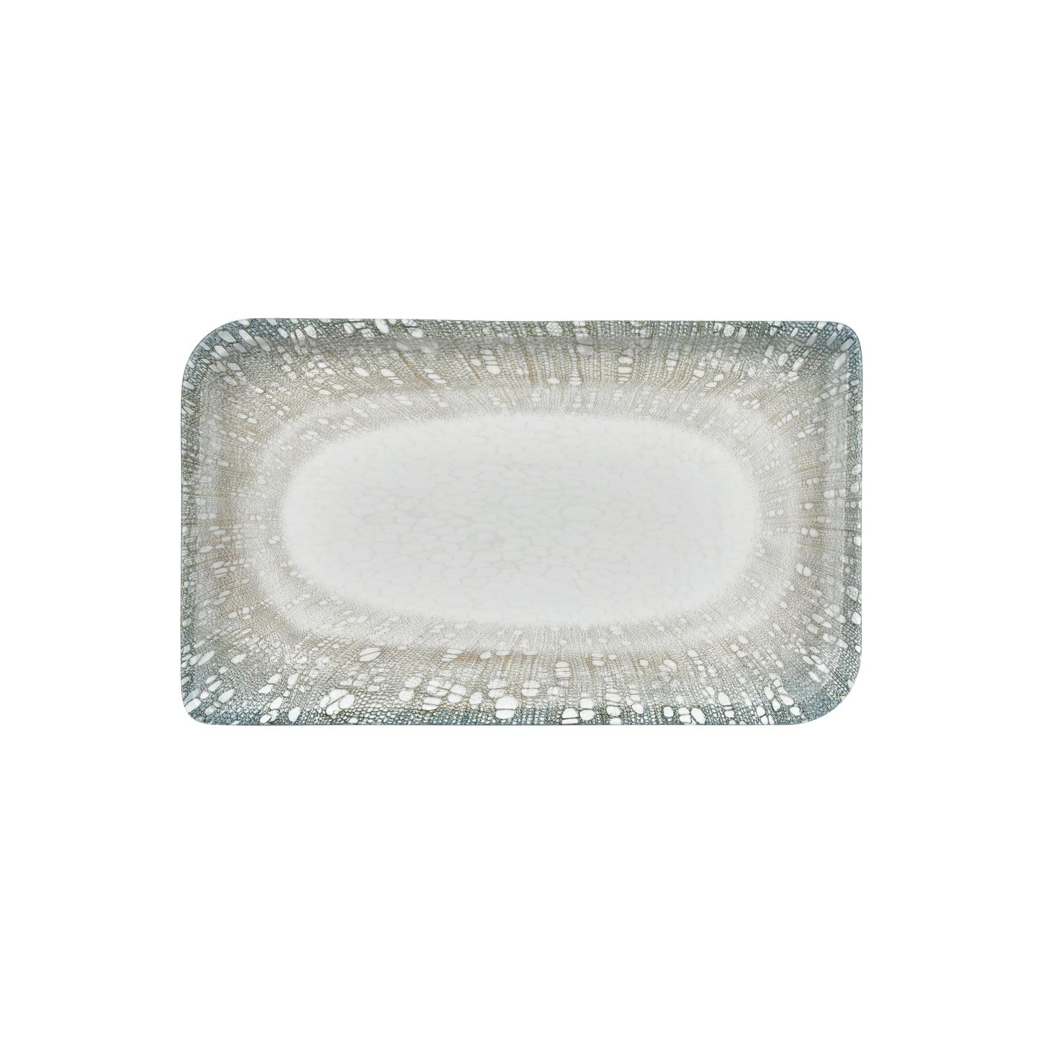 Vista 13.75" x 6.25" x h:0" Rectangular Blue Vitrified Platter (1 each)