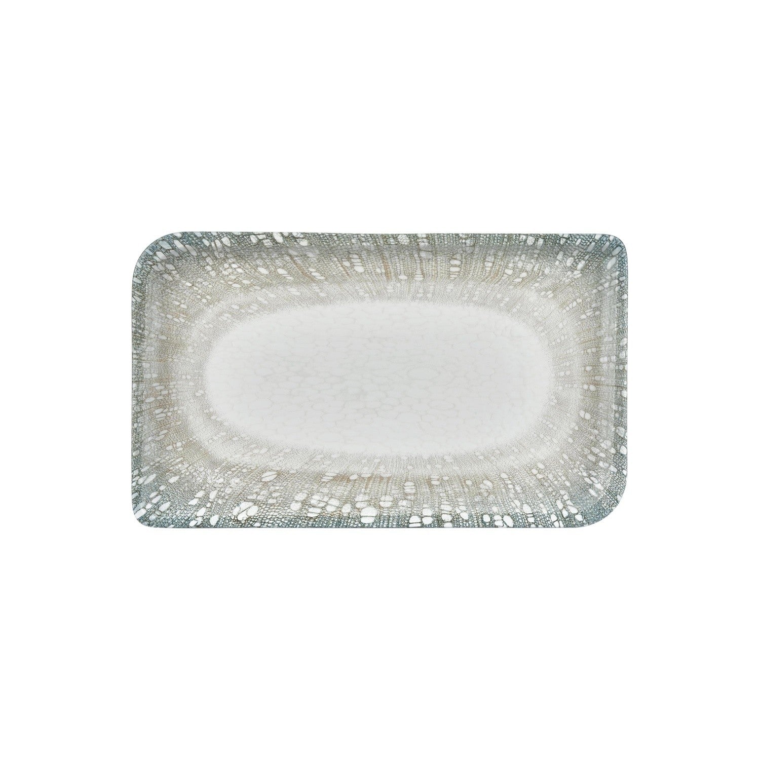 Vista 13.75" x 6.25" x h:0" Rectangular Blue Vitrified Platter (1 each)