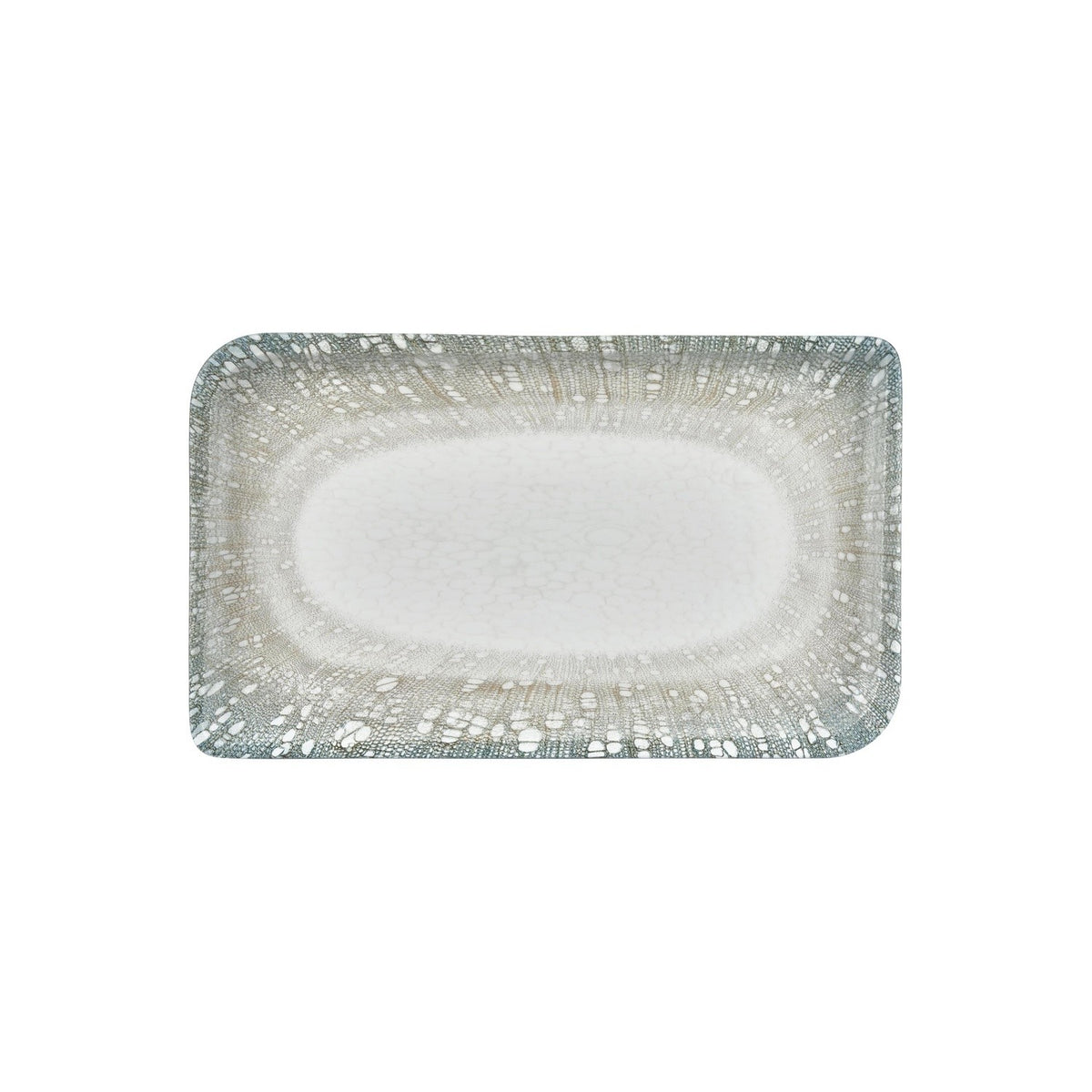 Vista 13.75" x 6.25" x h:0" Rectangular Blue Vitrified Platter (1 each)