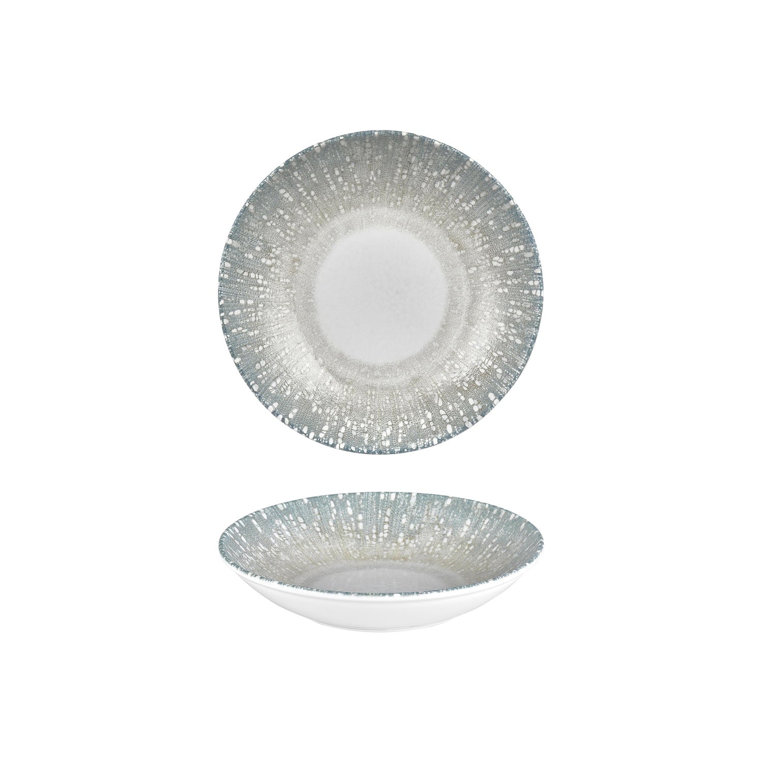 Vista dia.9" h:1.75" 34 oz. Round Blue Vitrified Deep Plate (Set of 6)