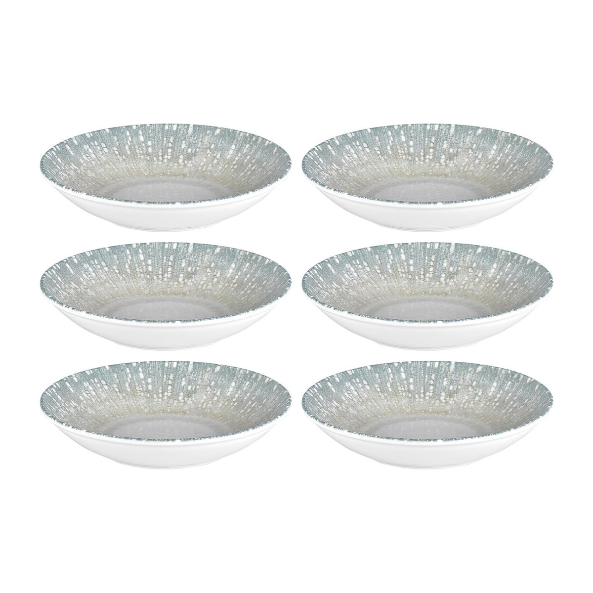 Vista dia.9" h:1.75" 34 oz. Round Blue Vitrified Deep Plate (Set of 6)