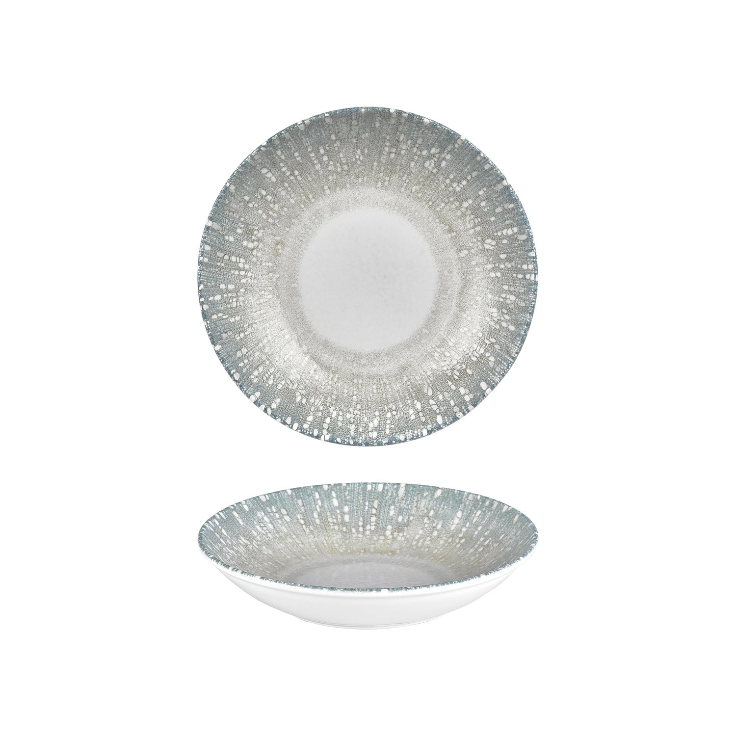 Vista dia.9.75" h:2" 44 oz. Round Blue Vitrified Deep Plate (Set of 6)