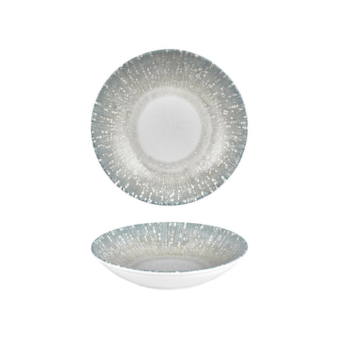 Vista dia.9.75" h:2" 44 oz. Round Blue Vitrified Deep Plate (Set of 6)