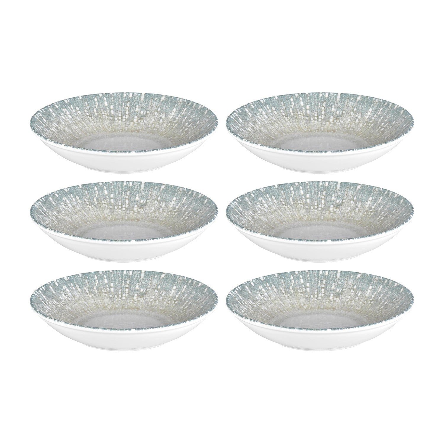 Vista dia.9.75" h:2" 44 oz. Round Blue Vitrified Deep Plate (Set of 6)