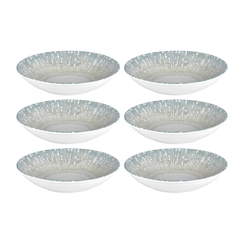 Vista dia.9.75" h:2" 44 oz. Round Blue Vitrified Deep Plate (Set of 6)
