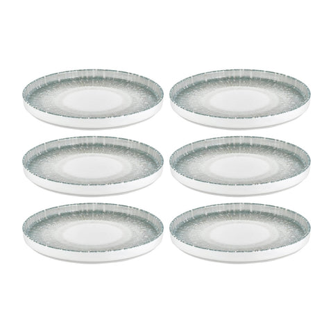 Vista dia.9" Round Green Vitrified Plate (Set of 6)
