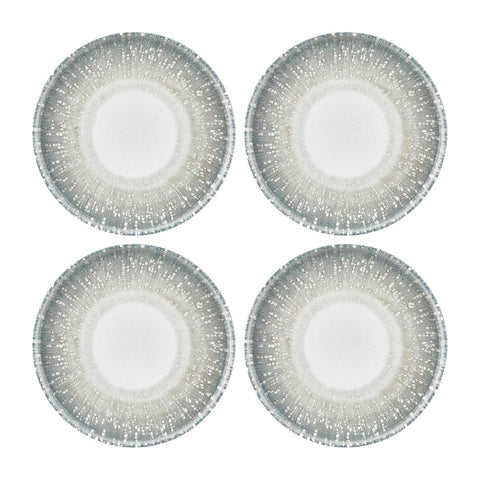 Vista dia.10.75" Round Green Vitrified Plate (Set of 4)